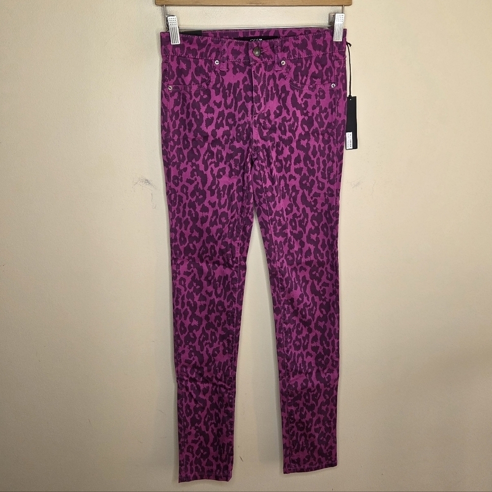 Y2K NWT Joe's Jeans Magenta Leopard Print Jeggings Skinny Jeans Girls Size 14